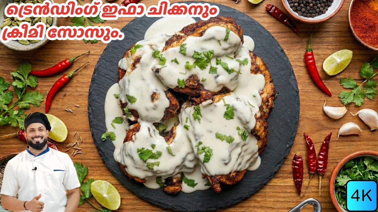 Ifa Chicken Malayalam Recipe | റെസ്റ്റോറന്റ് സ്റ്റൈൽ ഇഫ ചിക്കൻ | grilled chicken