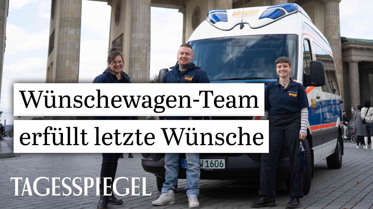 Ehrenamtliche des Wünschewagens vom Arbeiter-Samariter-Bund erfüllen Sterbenskranken letzte Wunsche
