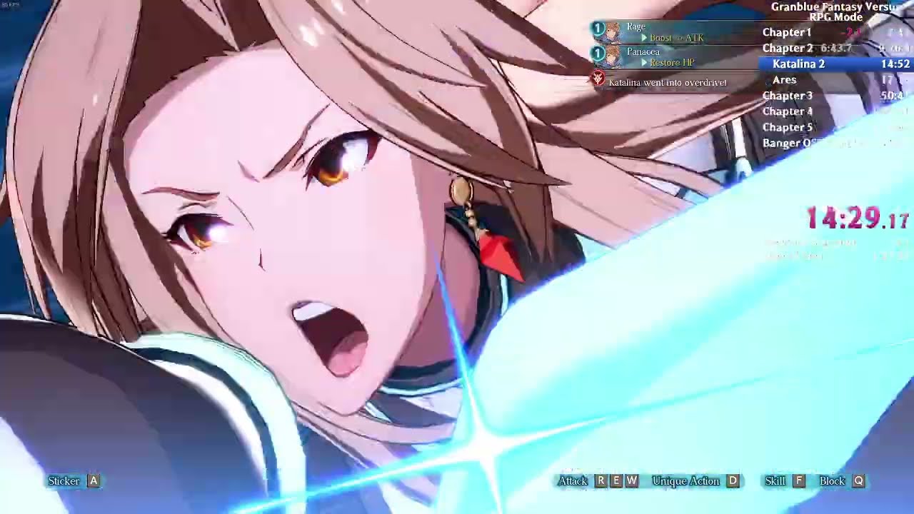 GBVS Granblue Fantasy Versus RPG Mode Speedrun 1:26:01