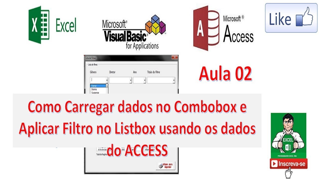 Como Filtrar Listbox usando combobox com dados de  uma tabela do access