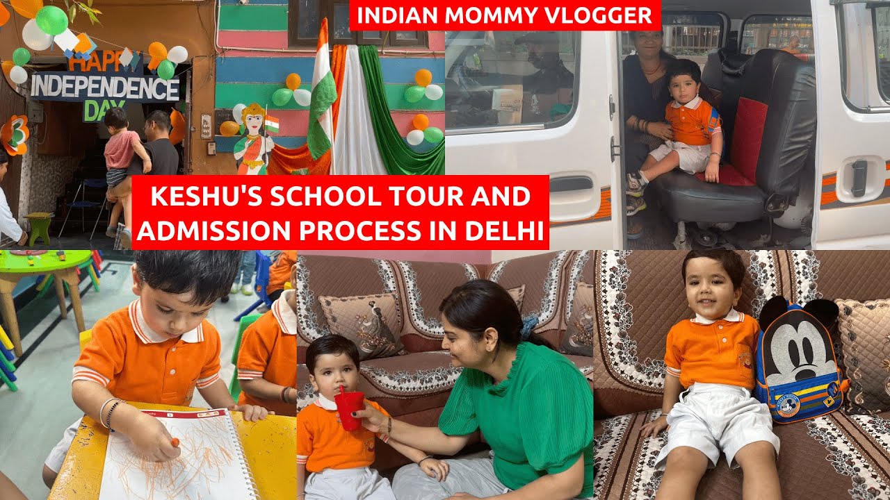 Keshu's School Tour & Admission & First Day of School~Where is Anshul?~Real Homemaking~India Vlogs