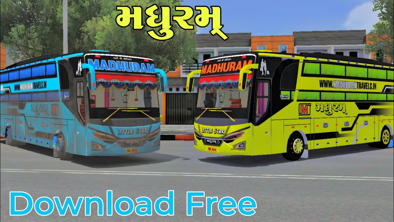 ll Madhuram ll little star Bus livery download Now bussid gujrati  livery bus simulator indonesia