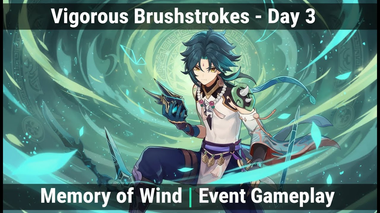 Vigorous Brushstrokes Day 3 Gameplay – Memory of Wind-Reaping Exorcism | Genshin Impact Event
