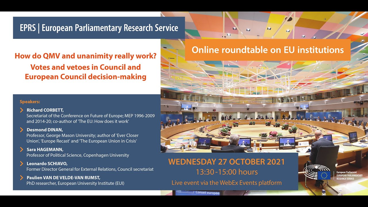 EPRS online roundtable: How do QMV and unanimity really work? Votes and vetoes in decision-making