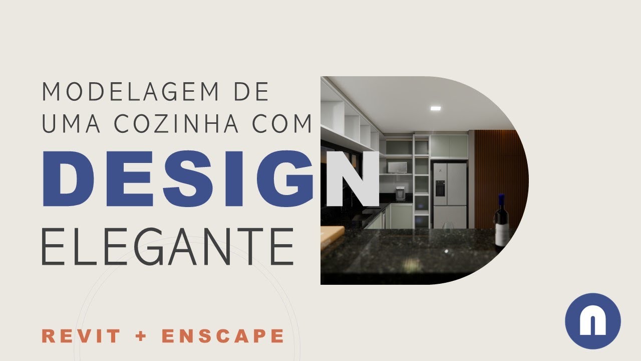 Como MODELAR uma cozinha moderna com um design elegante no Revit.