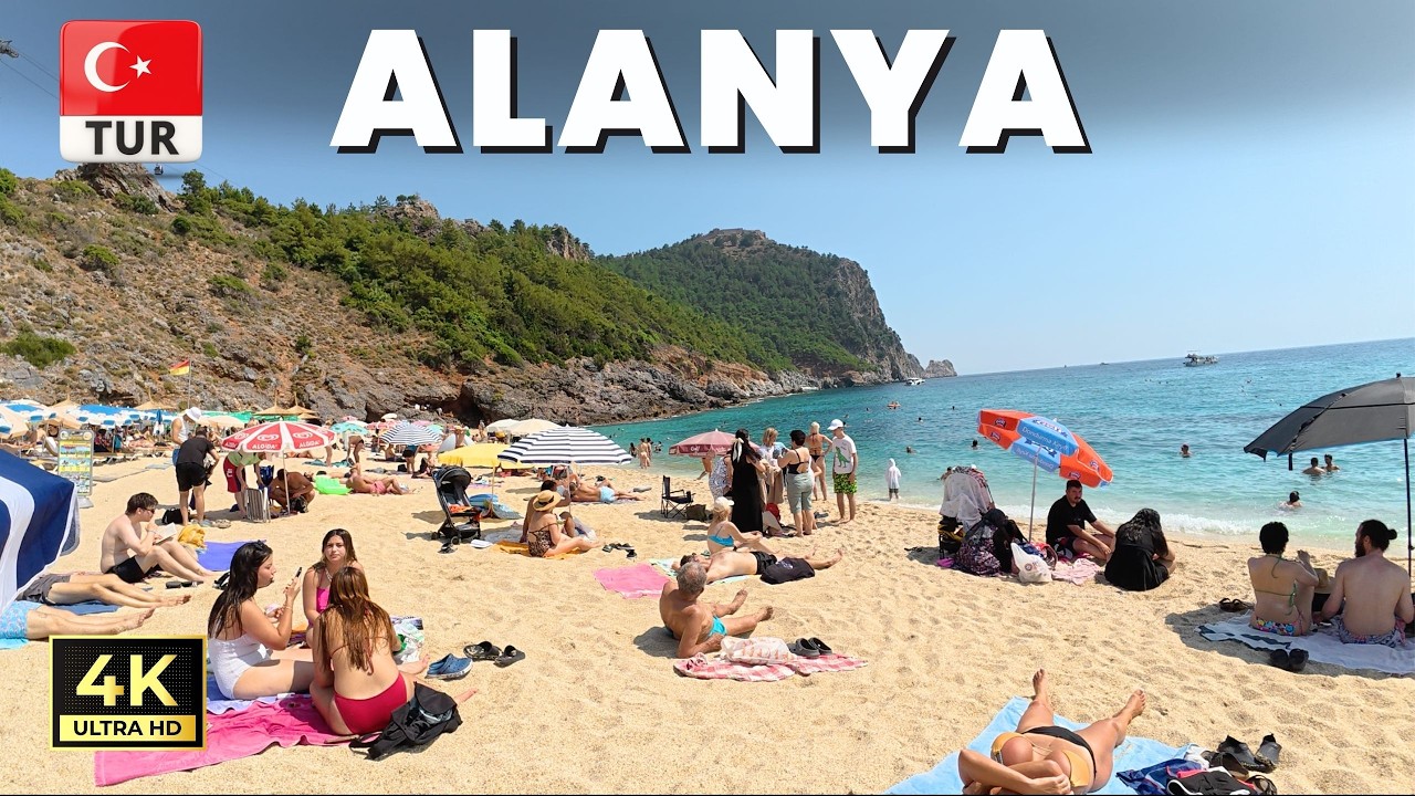 Antalya Cleopatra Beach Walking Tour Alanya Turkey | Legendary Sands & Stunning Views  🏖️☀️