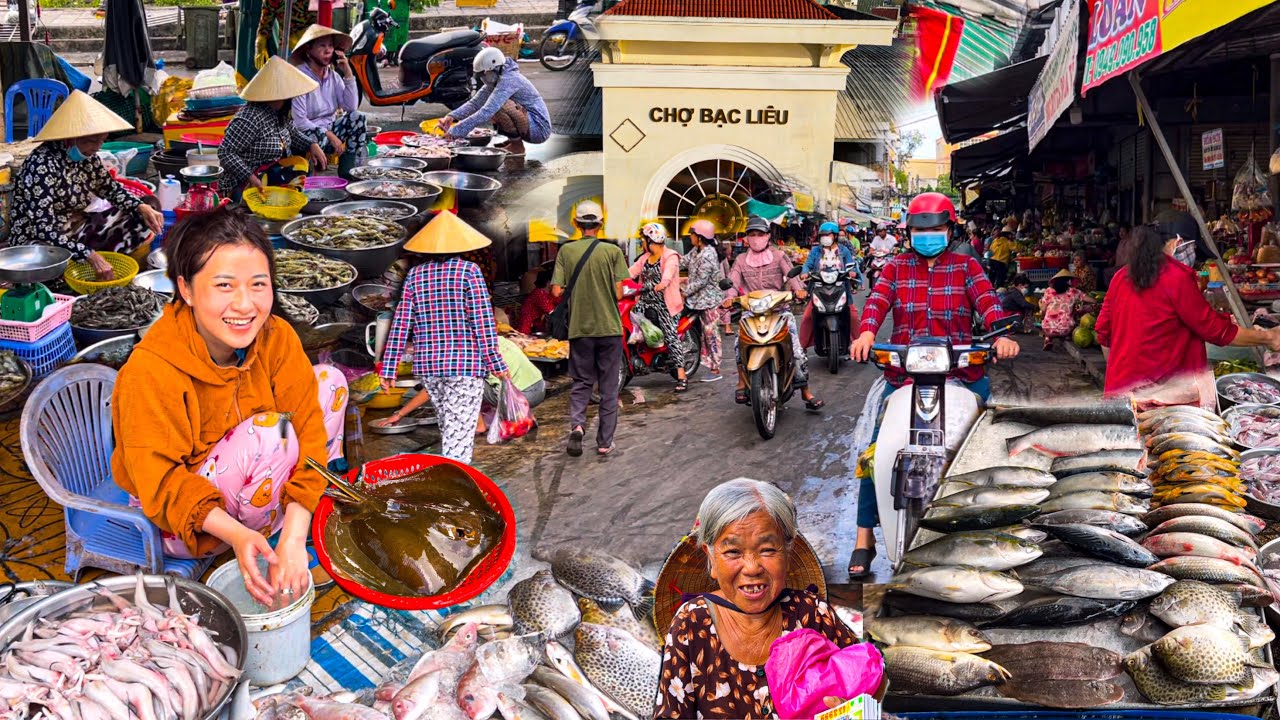 Gặp Cô Gái Bán Cá Xinh Đẹp Chợ Đẹp Nhất Miền Tây | Chợ Bạc Liêu Quá Vui & Dễ Thương