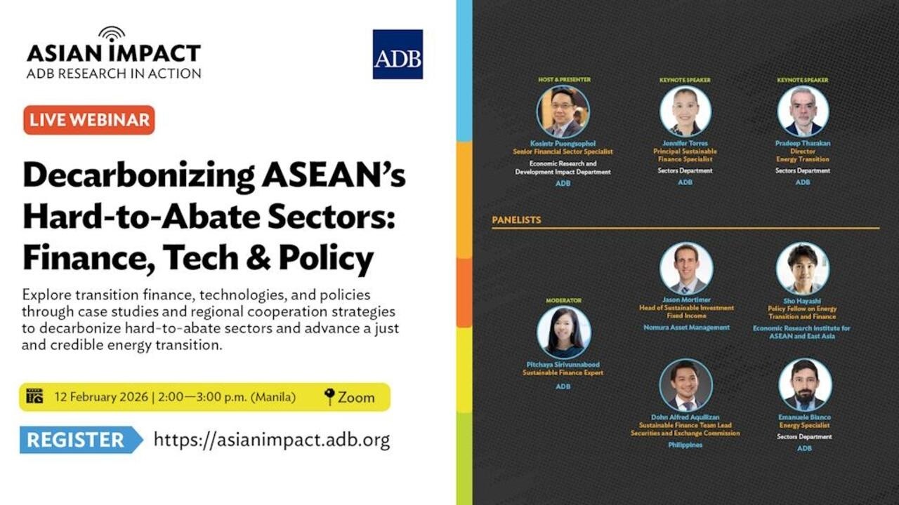 Вебинар Asian Impact: Декарбонизация трудноликвидируемых секторов АСЕАН: финансы, технологии и по...