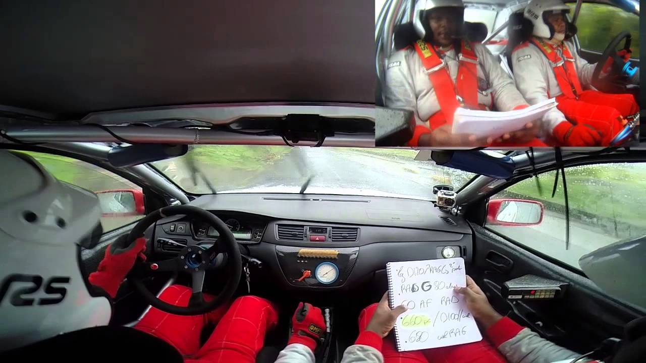 Rallye HoHioHen 2014 ES1 Caméra Embarquée Patrice HELLENIS/Gianny GABRIEL Lancer évo7