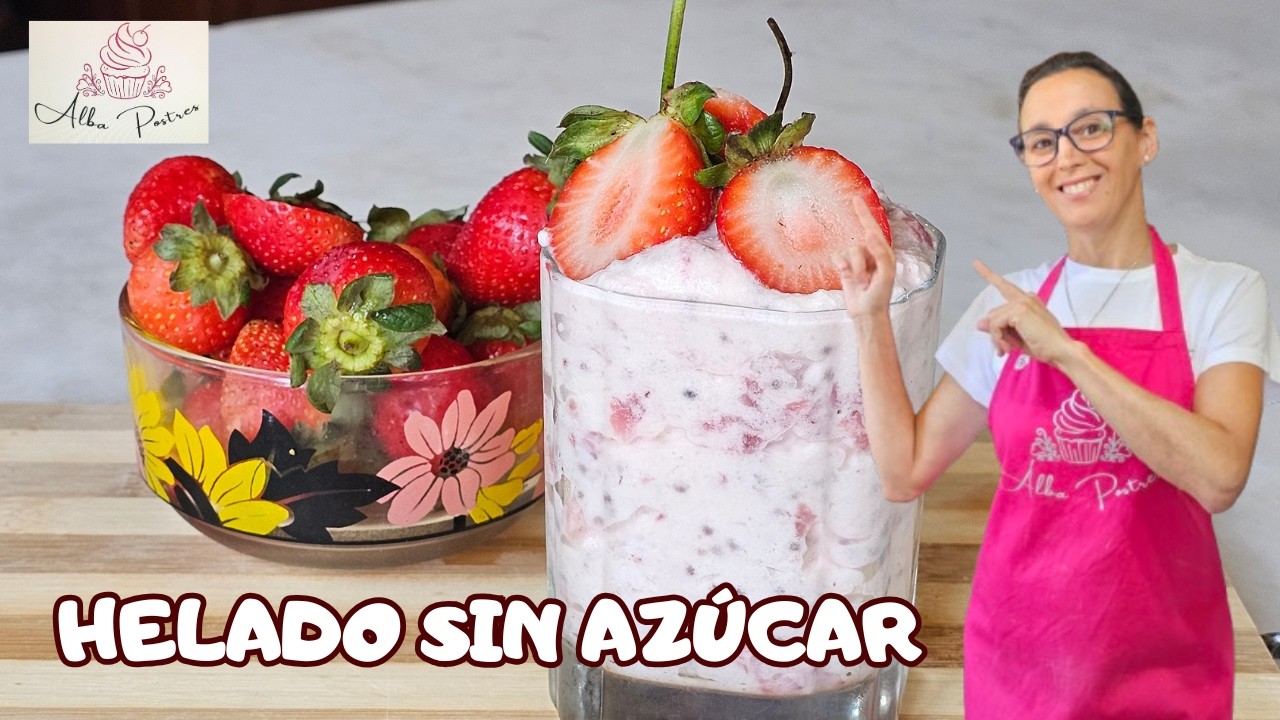 HELADO SIN AZÚCAR, fácil y sencillo de preparar, para toda la familia!!