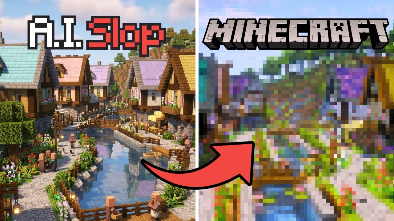 Я превратил ИИ-постройки в Minecraft в НАСТОЯЩИЕ постройки