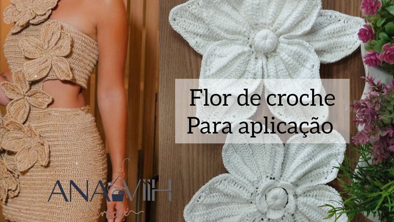 flor de croche com arame