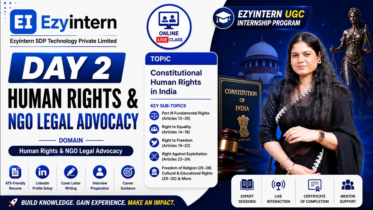Day 2: Constitutional Human Rights in India | EzyIntern UGC Internship Program