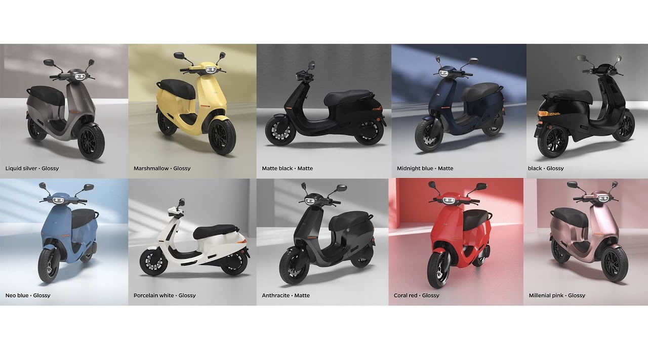 Ola S1 / S1 Pro electric scooter - All Colour Options - Images | AUTOBICS