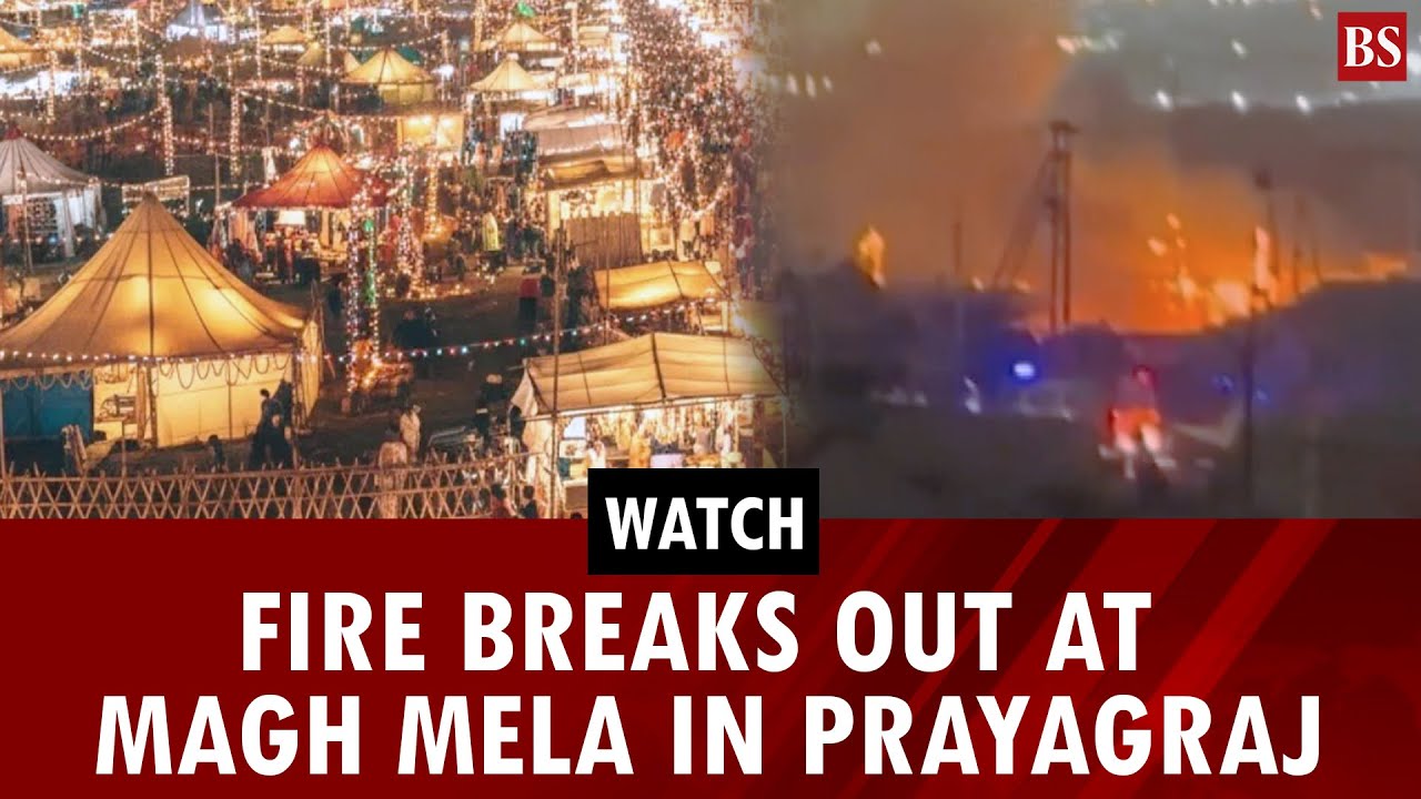 Watch: Fire breaks out at Magh Mela in Prayagraj; several tents damaged