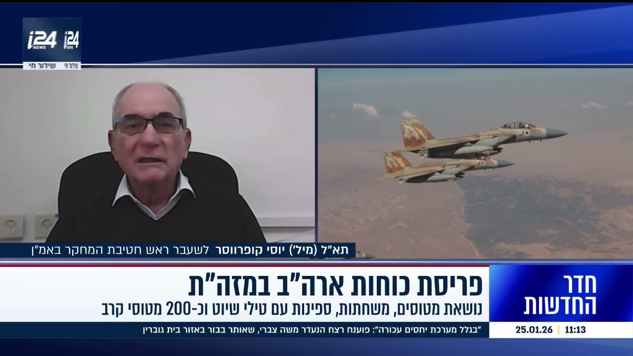 פריסת כוחות ארה״ב במזה״ת - ריאיון של תא״ל (מיל׳) יוסי קופרווסר לערוץ i24News