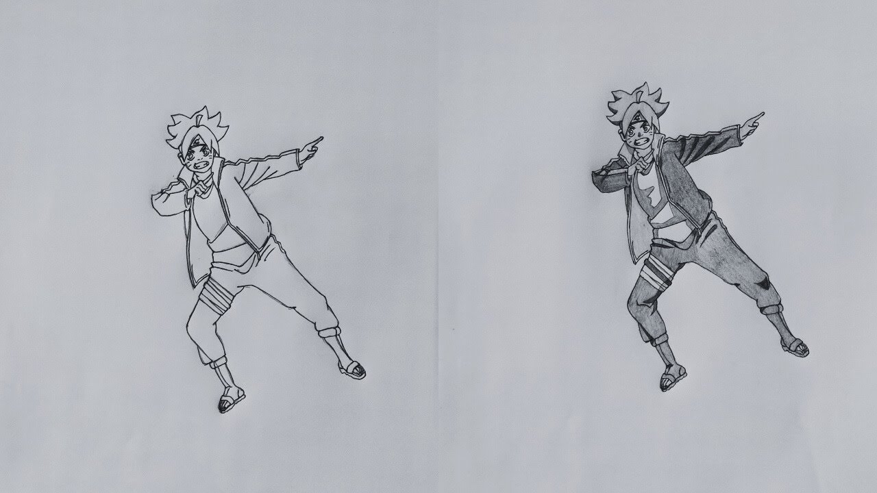 How to Draw Boruto Uzumaki Step by Step | Naruto Shippuden Anime Drawing Tutorial
