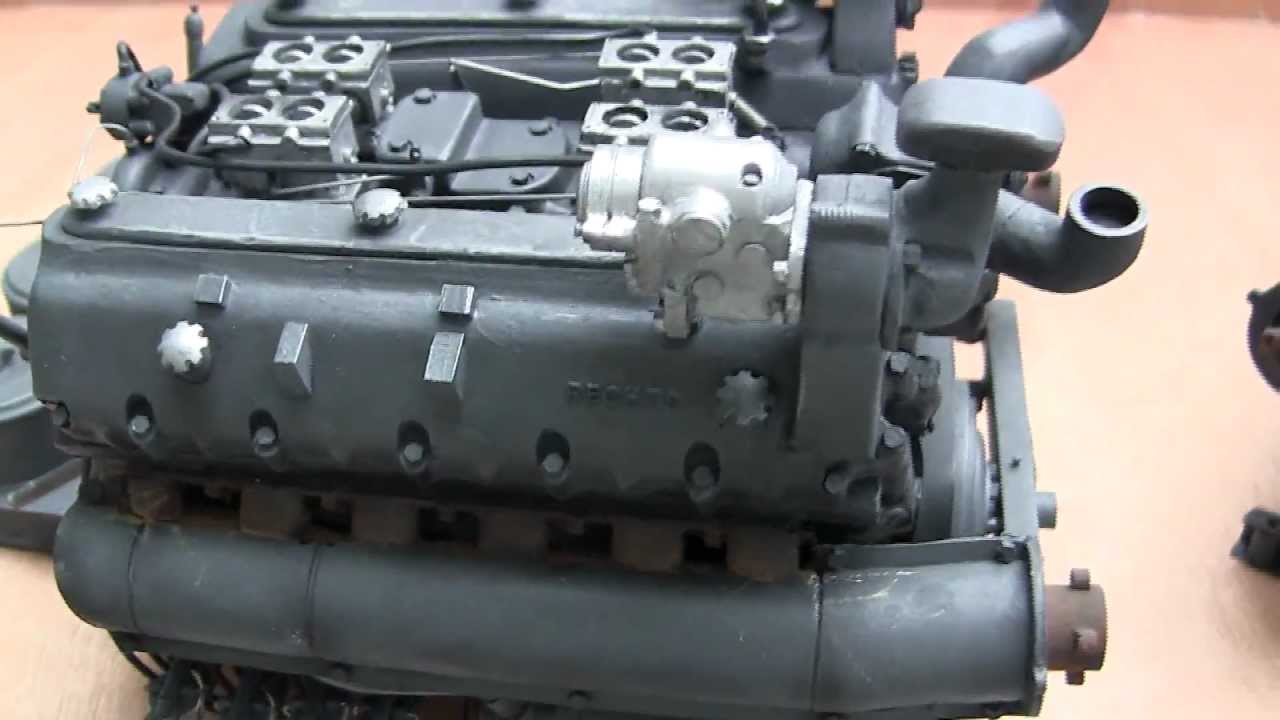 1/6th scale Maybach HL-210 and HL-230 engine model walk through HD video