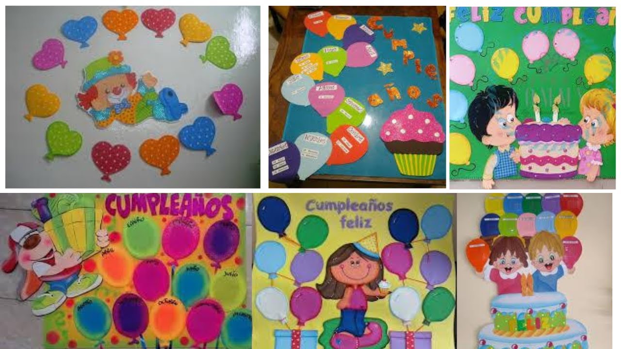 38  IDEAS DE MURALES DE CUMPLEAÑOS - CUMPLEAÑEROS DEL MES - IDEAS ESCOLARES.