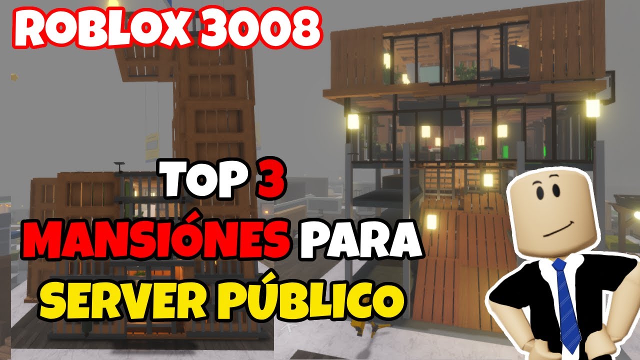 👨🏻‍🦲🏡TOP 3 MANSIÓNES Para SERVER PÚBLICO En SCP-3008 (Roblox)✨
