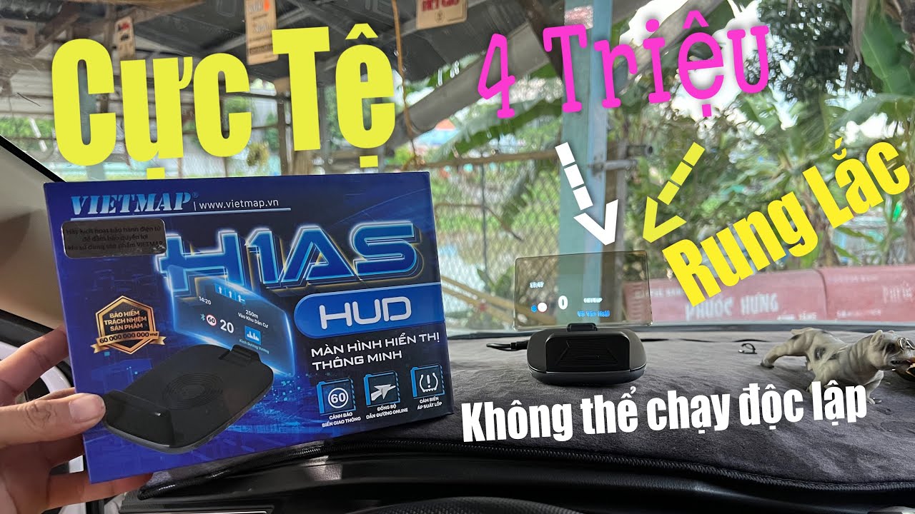 HUD Vietmap H1AS Rất Tệ, Không đáng tiền, Không thể chạy độc lập AE nên xem kỹ trước khi mua 4 triệu