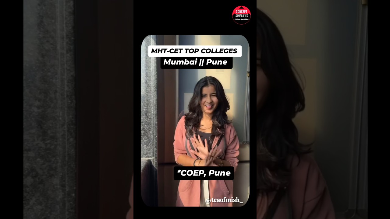 MHT CET Top Colleges in Mumbai Pune | MHT-CET 2025 | JEE Mains #shorts #mhtcet #mhtcet2025 #jee2025