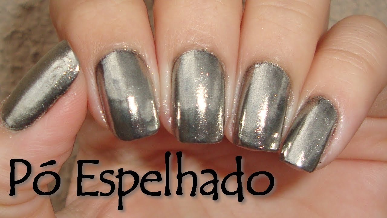 Pó ESPELHADO com esmalte comum | Sem esmalte em gel |