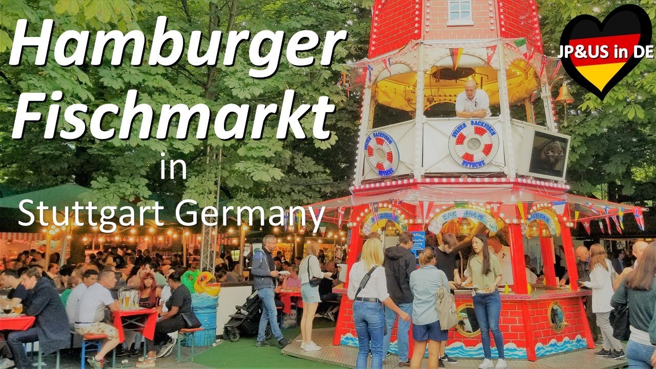 【Stuttgartドイツ】🇩🇪Hamburger Fischmarkt in Stuttgart Germany / Let's go to the Fish Market/Germany Vlog
