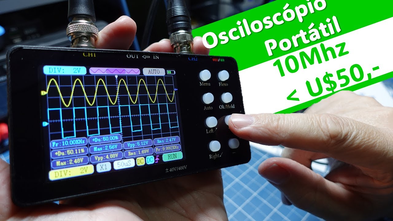 SCO2 - Mini Osciloscópio versátil e menos de 50 dólares