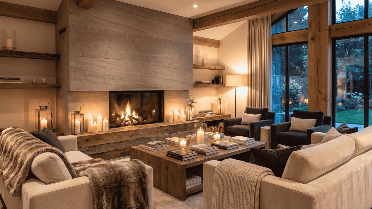 Relaxing Jazz Piano Music | For Study And Sleep | Cosy Fireplace In The Background