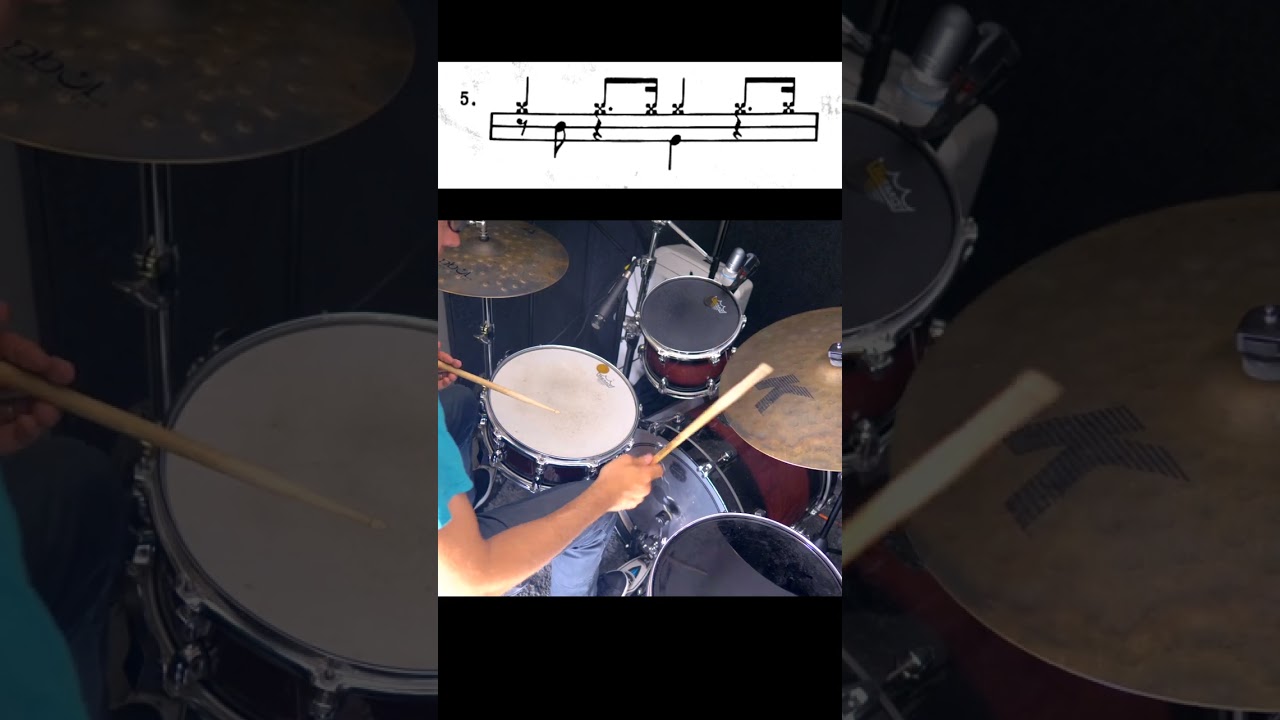 Beginning Jazz Drumming  - Kick & Snare Comping - Exercise 5 #drumexercise #jazzdrums #drummer