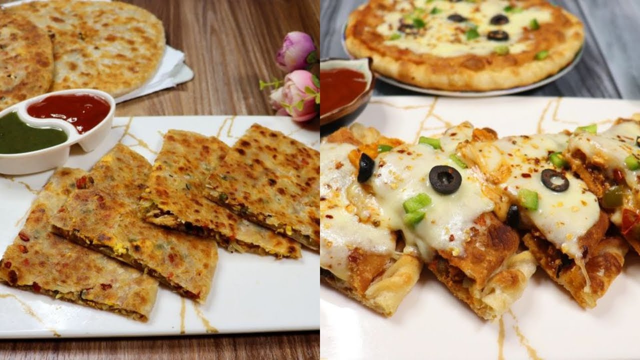 Chinese Paratha & Pizza Paratha Recipe | Breakfast Recipe by Tasty Food With Maria