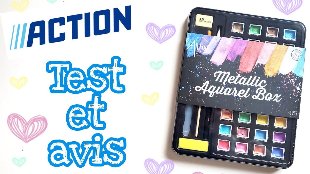 Palette métallique aquarelle Action test et avis.  loisirs créatifs