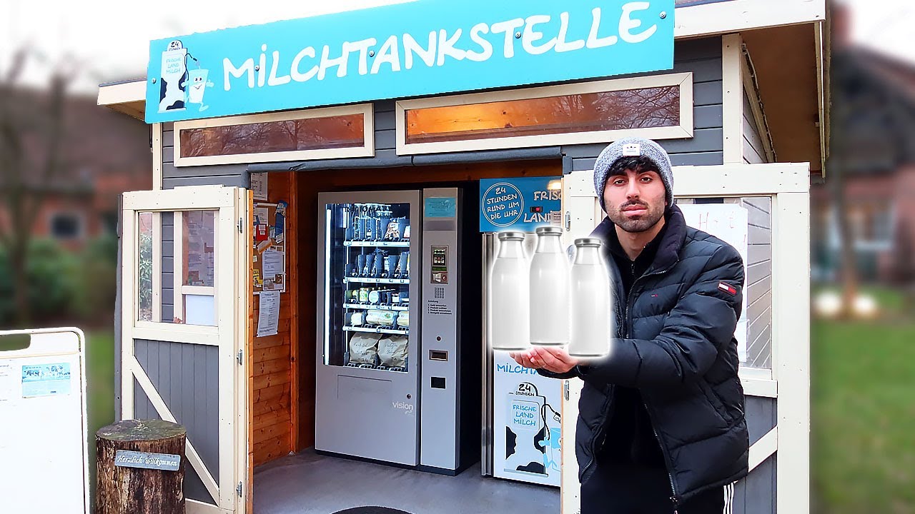 Wir TESTEN eine MILCHTANKSTELLE (Automaten) !!!