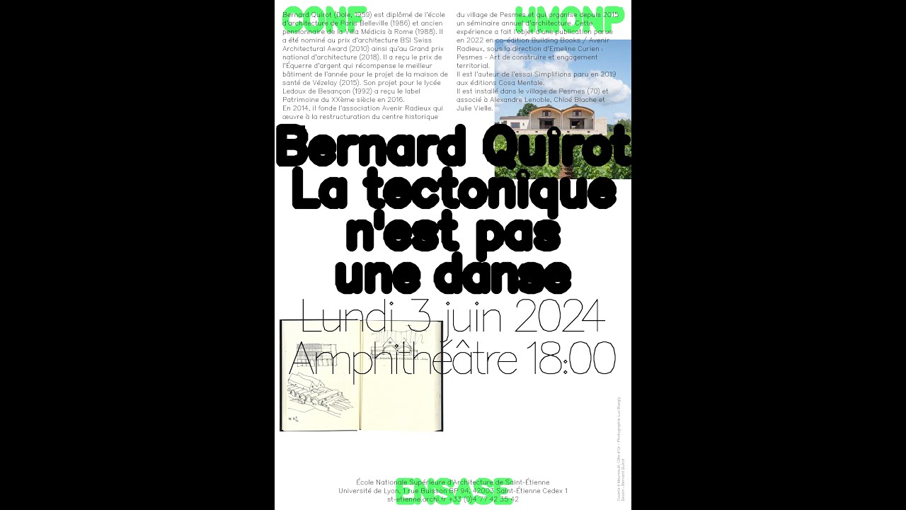 Bernard Quirot - La tectonique n’est pas une danse - HMONP