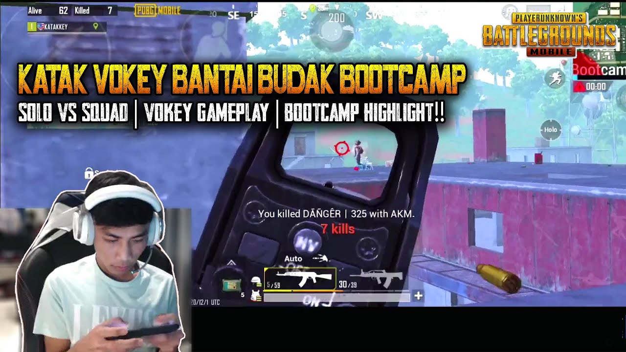 Solo vs Squad | Katak Vokey Bantai Budak Bootcamp | 3 Fingers No Gyro Vokey Gameplay | PUBG Mobile