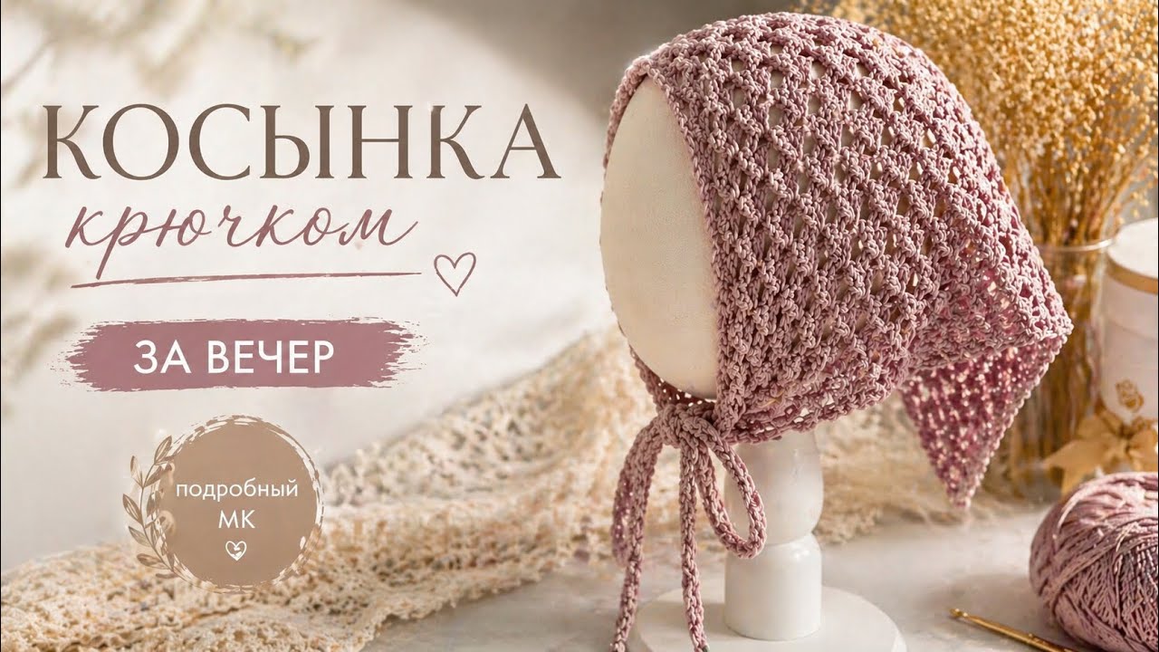 Тренд 2025! Вяжем Ультрамодную Косынку Крючком! How to Crochet a Cute Scarf step by step!