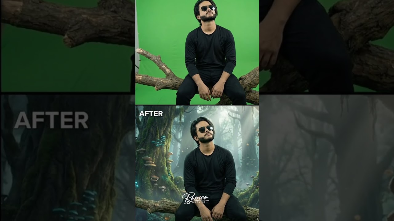 Green Screen to Cinematic Forest 🔥 AI VFX Before After | Education Purpose