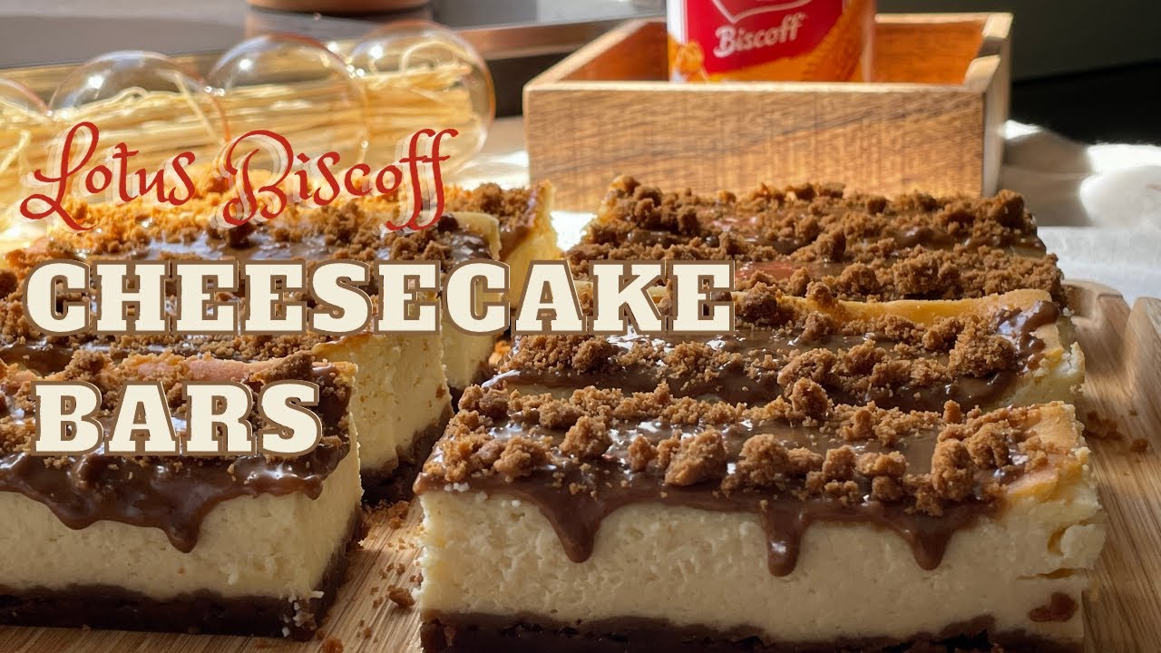 Lotus Biscoff Cheesecake Bars | WeeBee Cakery