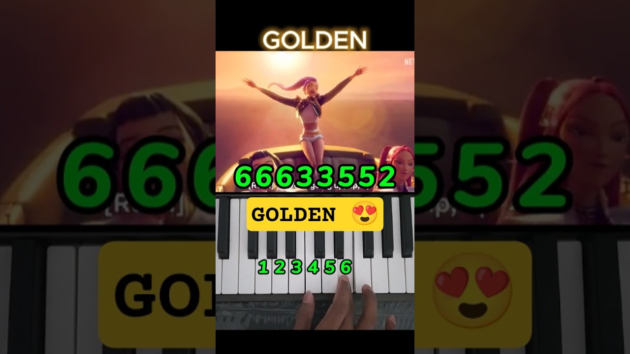 Golden KPOP Demon Hunters Easy Piano Tutorial #shorts #viral #kpop #golden #trending