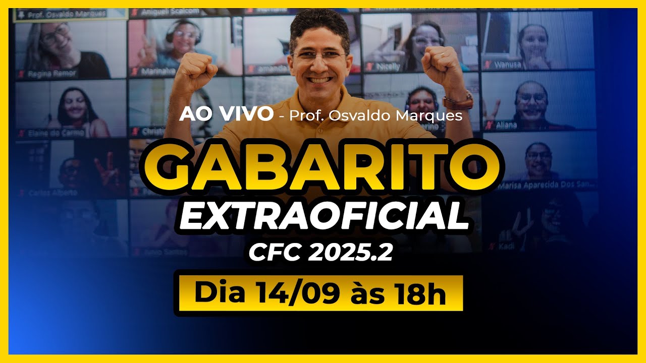GABARITO EXTRAOFICIAL - Prova CFC 2025.2