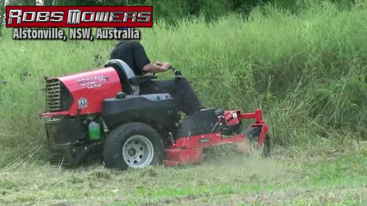 Gravely Zero Turn Slashing Tall Grass at Robs Mowers Alstonville