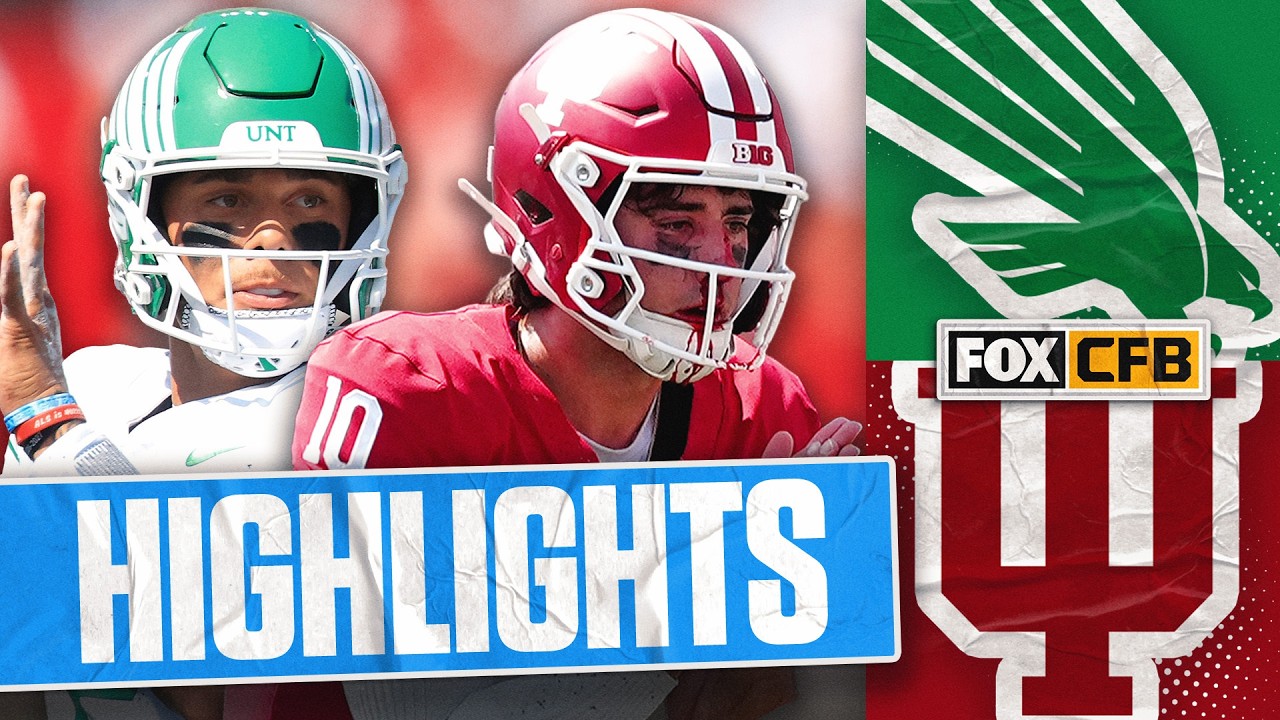 North Texas Mean Green vs No. 6 Indiana Hoosiers Highlights 🏈 FOX College Football