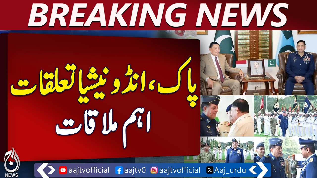 Air Chief Zaheer Sidhu | Pakistan-Indonesia Defense Ties | Strategic Meeting - Aaj Pakistan News