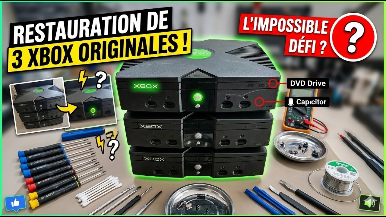 3 PREMIERE XBOX a rréparé ,2 qui s'allume plu et une probleme de lecture !