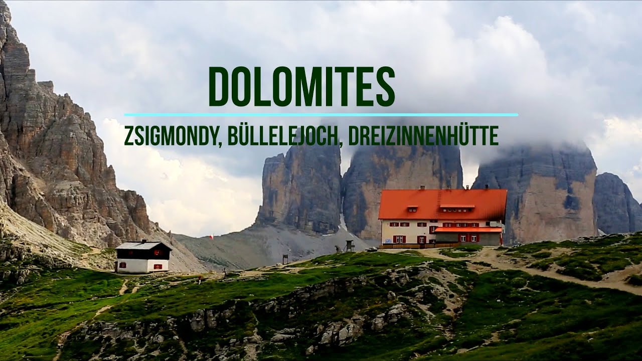 Dolomites. Best mountain hike ever: val Fiscalina- Zsigmondy, Büllelejoch and Dreizinnenhütte 18km.