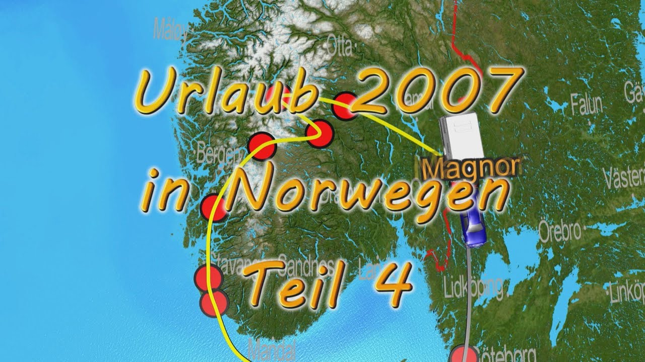 Norwegen 2007 mit dem Caravan (4) Laerdal Holdalsfoss Valdres und Rückfahrt (neu bearbeitet)