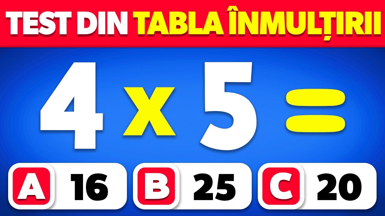 Poți Trece Acest Test De Înmulțire...? ✖️🤓📚 | Test din Tabla Înmulțirii