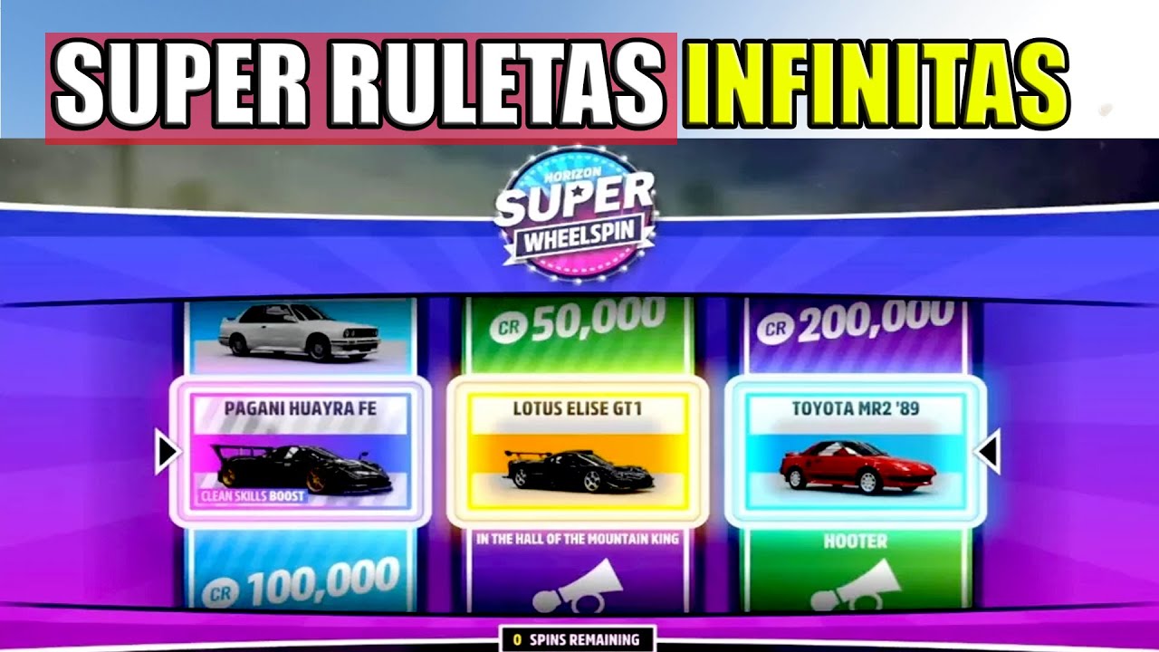 ¿Como hacer Súper Ruletas Infinitas? ! FORZA HORIZON 5 ! el mejor Metodo rapido y facil