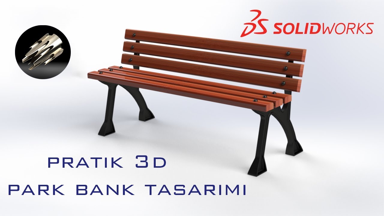 SolidWorks Park Bankı tasarımı / park bench #Sketch #drawing #modelling